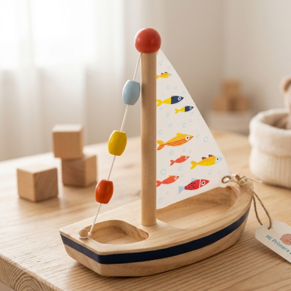 Velero de Madera Montessori: Mi Primera Aventura Acuática